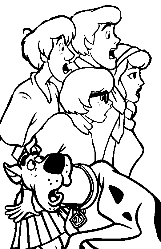 Plansa de colorat cu Scooby Doo 27 20